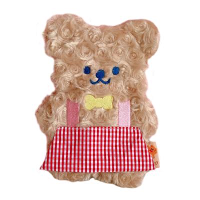 China Fashion\Cute Pencil Bag Student 2021 New Kawaii Teddy Bear Skirt Plaid Rabbit Comfortable\Durable Large Capacity Stationery Pen Storage Bag for sale