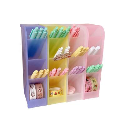 China W&G Korea Viable Girl Central Statistical Girl Memory Tube Insert Pen Holder Makeup Brush Lipstick Soft Oblique Storage Box for sale