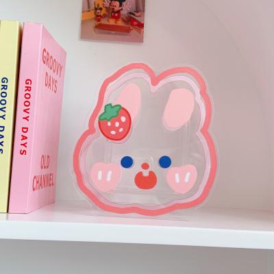 China Creative Office Stationery Multifunctional Cosmetics Desktop Multi-functional Cosmetics Stand Holder Pen Student Cartoon Transparent Storage Box for sale