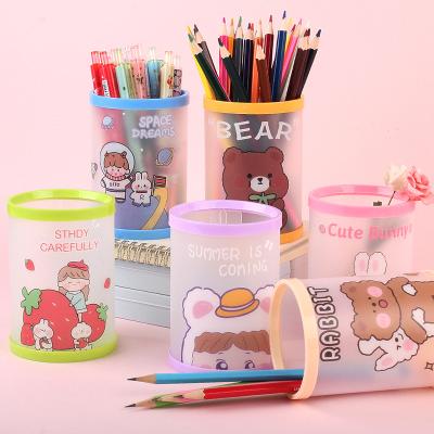 China Makeup Brush Holder Cute Stationery Desktop Folding Pen Multifunctional Desktop Stand for sale