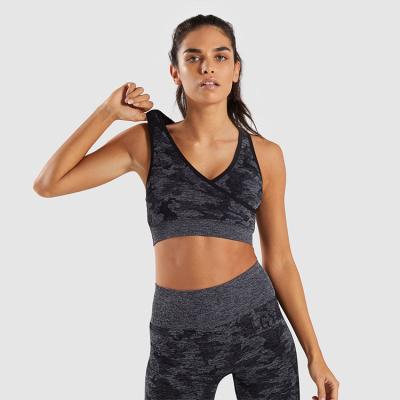 China Breathable Low Moq Yoga Wear Camouflage Seamless Yoga Set In Running Yoga Legging Clothes for sale