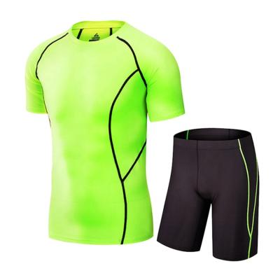 China Breathable High Quality Customized Workout Sets Men's Gym Wear Shorts And T Shirts Fitness Shorts Set for sale