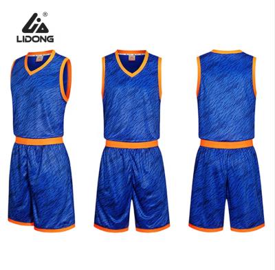 China Cheap 90% Polyester Basketball Tank Top College Uniform Breathable Custom Design Basketball Clothing Set for sale