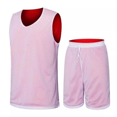 China Custom Double Mesh Wholesale Reversible Basketball Jerseys Breathable Cheap Custom Polyester Basketball Jerseys Tank Tops for sale