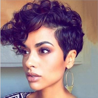 China Fashion Hair Women's Silky Straight Short Dark Brown Short Hair Synthetic Wig Natural African High Temperature Wave Synthetic Wig for sale