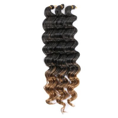 China X-Ring Hair High Temperature Synthetic Fiber Hair Wholesale Deep Wave Curly Braiding Hair for sale