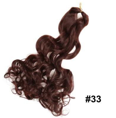 China hot sale 20inch 75g long 20inch 75g hair U-tip wave deep wavy Braidng hair extension loose synthetic crochet braid for African for sale