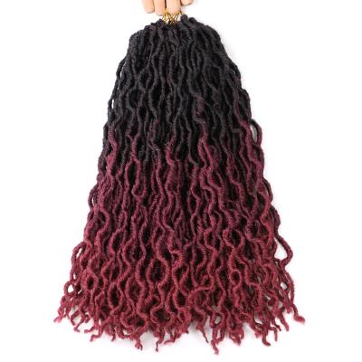 China Jumbo Braiding Goddess Hair Goddess Crochet Braid Hair Synthetic Curly Gypsy Locs Extension Wavy Wavy Faux Locs for sale