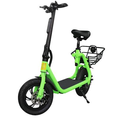 China EU warehouse stock 350W 36V food pizza delivery electric scooter bike with 12inch basket for sale