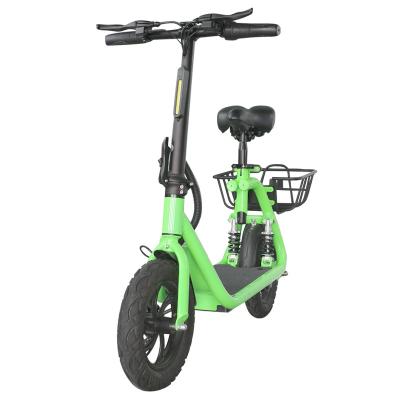 China 36v 500w Electric Scooter Bike Unisex Adult 12inch Dual Motor Suspension for sale