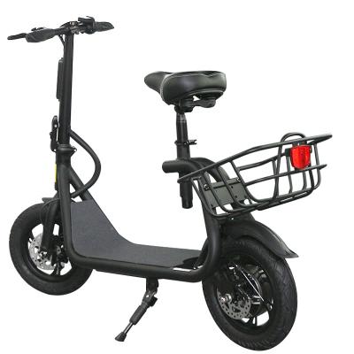 China Alluminium alloy 12 inch two wheel cheap foldable electric scooter e scooter with seat for sale