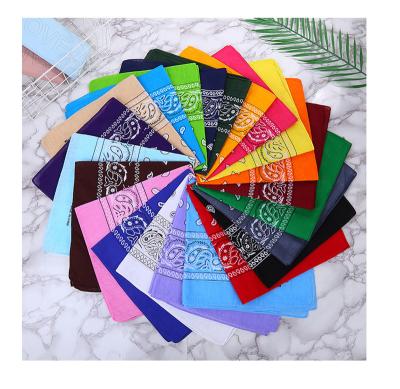 China 2020 2020 Newest Wholesale Cotton Blended Scarf 100% Square Headband Bandana Face Mask for sale