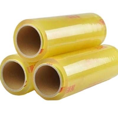 China 600m High Water Soluble Super Clear PVC Film Food Grade Transparent PVC Food Wrap Cling Film Plastic Sheet Elephant Cling Roll for sale