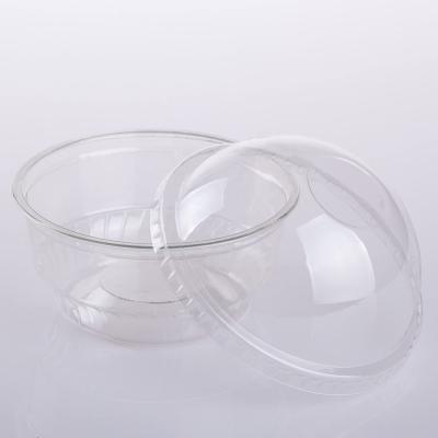 China Single Wall Clear Plastic Cups For Ice Cream Dessert Cups Snack Bowl With Dome Lids No Hole for sale