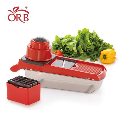 China Sustainable Multifunctional Manual Vegetable Slicer Cheese Grater With Container for sale