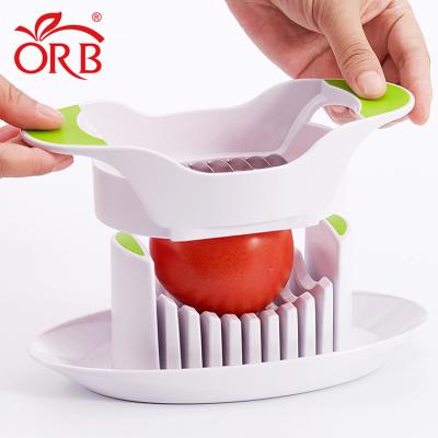 China Free Sample Home Kitchen Multi Function Manual Fruit Cutter Viable Vegetable Onion Tomato Slicer Cleaver for sale