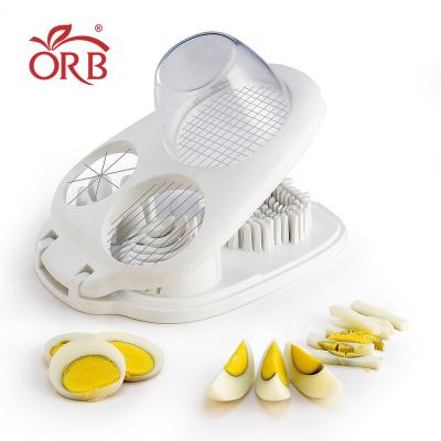 China 3 Blades Multi Viable Hand Manual Egg Cleaver Slicer Cutter for sale