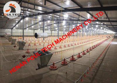 China Bolivia Poultry Farm Broiler Deep Litter System with Feeding Pan Line & Chicken Floor Raising System in Poultry House for sale