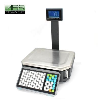 China Hot Weight Function ABS Electronic Sales Goods Balance Digital Barcode Label Printing Price Calculation Scale For Supermarket for sale