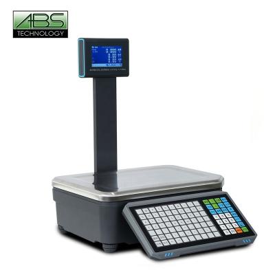 China Hot Sale Multi Language Multi Language Scale Price Weight Function ABS Sales Scale Barcode Label Printing Computing Scale for sale