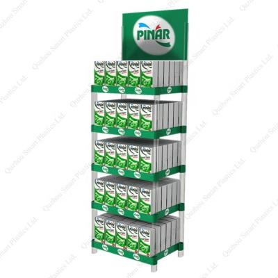 China Supermarket Promotion Juice Display Rack Floor Standing Pepsi Display Rack Advertising for sale