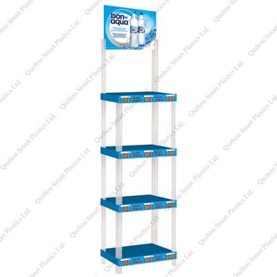 China Advertising Plastic Supermarket Advertising Floor Stand Water Bottle Display Unit Retail Promotion Rack 35x24cm For Dispenser for sale