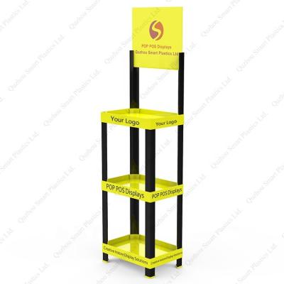 China Wholesale Advertising Drinking Water Display Stand Small Plastic Water Bottle Display Rack Display Stand for sale