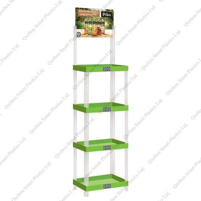 China Advertising Custom Plastic Retail Display Stand Floor Standing Popcorn Display Stand For Merchandising for sale