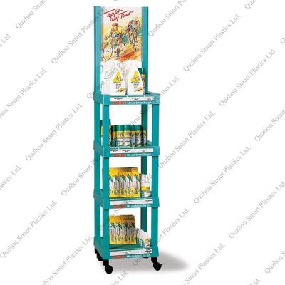 China Advertising 35x35cm Floor Standing Attractive Cocktails Display Stand For Liquor Store Promotion for sale