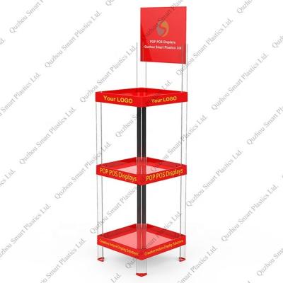 China Advertising Floor Standing Beer Display Rack Easy Assemble Soft Drink Advertising Display Rack Beer Side Table For Restaurant for sale