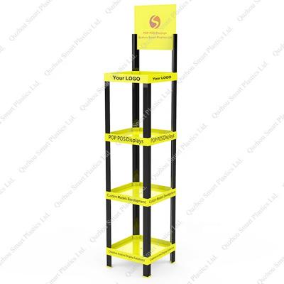 China Plastic Merchandising Rack For Bottles Cola Soft Drink Display Rack For Supermarket for sale