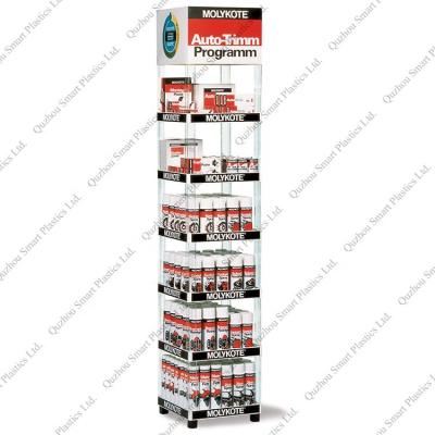 China Advertising Small Size Free Standing Supermarket Display Racks Collapsible for sale