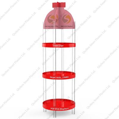 China Advertising Round Shape Oil Bottle Display Stand Mockup Sauce Display Rack Fanta Soft Drink Display Stands for sale