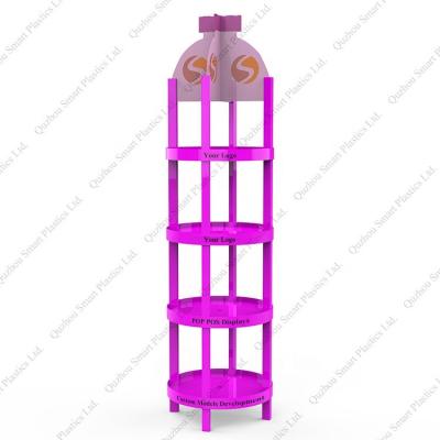 China Supermarket Customized Floor Standing Beverage POP Vending Display Stand Juice Merchandising Display Stand for sale