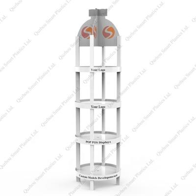 China Advertising Units Water Perfume Bottle Holder Rack Water Bottle Display Rack Retail Store Pop Plastic Display for sale