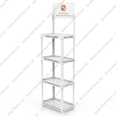 China Retail Floor Standing Advertising Pet Food Display Stand Beverage Rack Beer Displays for sale