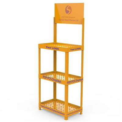 China Advertising Supermarket Bezel Display Stand Plastic Floor Standing Beverage Display Stands for sale