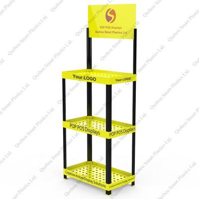 China Advertising 5 Gallon Water Bottle Display Racks 3 Tiers Up Advertising Display Rack Beer Can Rack Display For Retail Store for sale