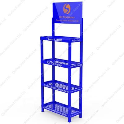 China Straight advertising jet box display stand manufacturer engine oil display rack counter display racks for sale