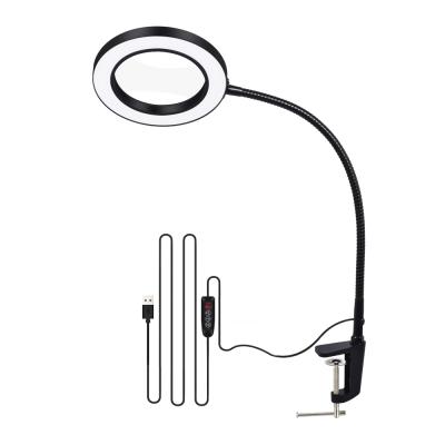 China Amazon MAIXI Reading High Quality High Definition Collapsible Reading Lamp N-SN1B-BK9 Eye Protection Clamp Clip Light Glass Table Lamp for sale