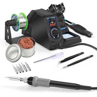 China 10 Min Sleep Function Maixi 130W #926 Iron Reference 5 Iron Tips Flux Remover Soldering Sucker 10 Min Sleep Function C/F Soldering Station for sale