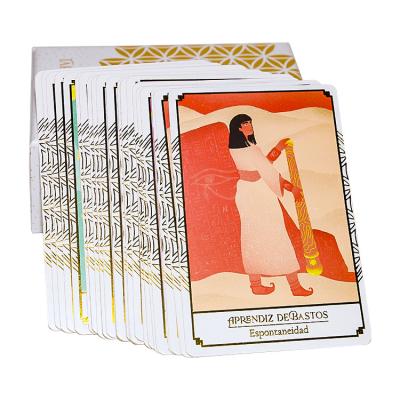 China Entertainment Custom Tarot Printing Mystical Occult Deck Of Cards With Guidebook Gilt Edges Gold Foil Tarot for sale