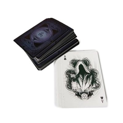 China Entertainment Mystery Cards Blue Core Solitaire Black Wrapper Smooth No Scratch Playing Cards for sale