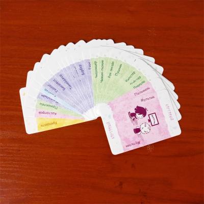 China Custom Full Color Standard Educational Printed Card Game Eco-Friendly Entertainment Flash Cards Imagine Education Letter Card Game for sale