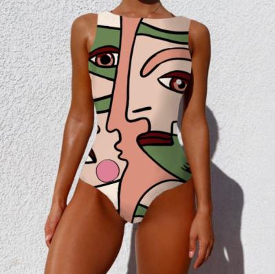 China RD QUICK-DRY one-piece swimsuit 2021 summer new beach style sexy swimwear women with model for sale