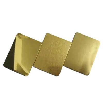 China China Factory Manufacturer Gold Mirror Stainless Chemical Steel Sheets SUS201 SUS 202 SUS304 1mm 2mm Cold Rolled Steel Plate for sale