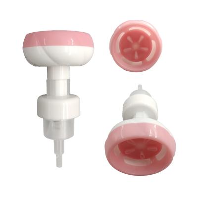 China Non Spill MingSheng High Quality Plastic PP Flower Shape Foam Dispenser Pump For Baby Hand Wash Sanitizer for sale