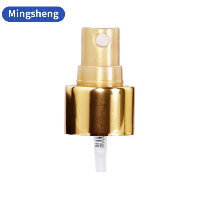 China Non Spill Factory Sale 18/410 20/410 24/410 28/410 Shiny Gold Aluminum Fine Mist Sprayer for sale