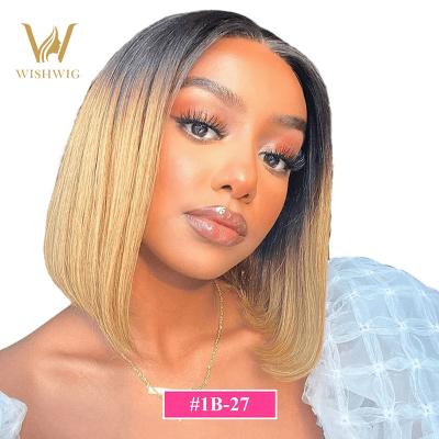 China High Quality Straight 1B 27 Short Brazilian Hair Bob Wig For Black Women Bob Wig With Baby Hair for sale