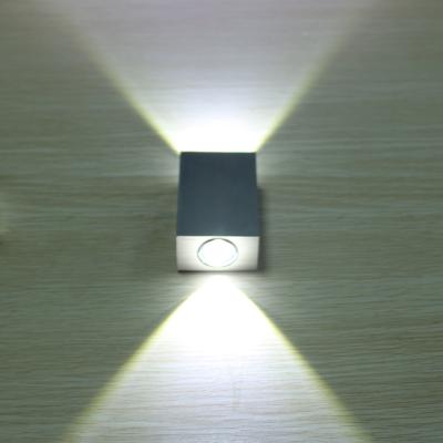 China 2W square led spot light aluminm modern home decoration led wall light for sale